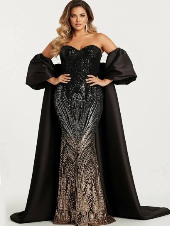 Jovani 38746 #8 Black/Brown thumbnail