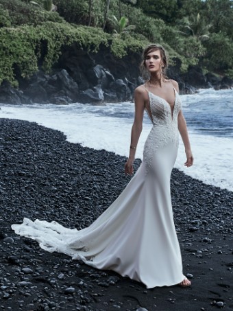 Maggie Sottero #Bracken 20SS655 #2 Ivory (gown with Nude Illusion) thumbnail