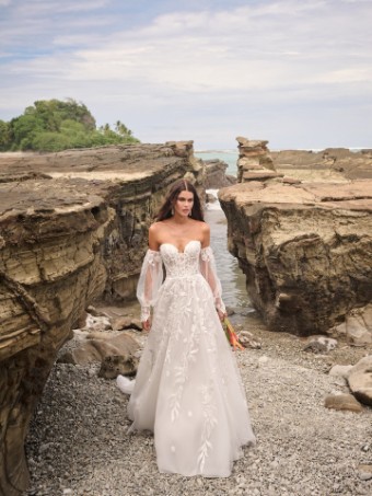 Maggie Sottero #DESTIN (24SS222A01) #4 All Ivory (gown with Ivory Illusion) thumbnail