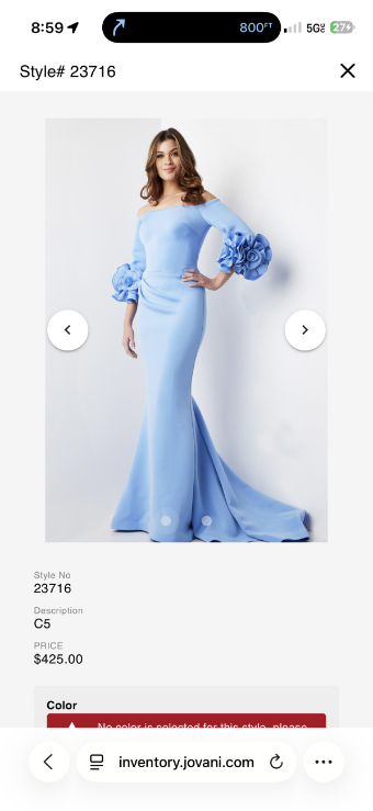 Jovani 23716 #6 Light Blue thumbnail