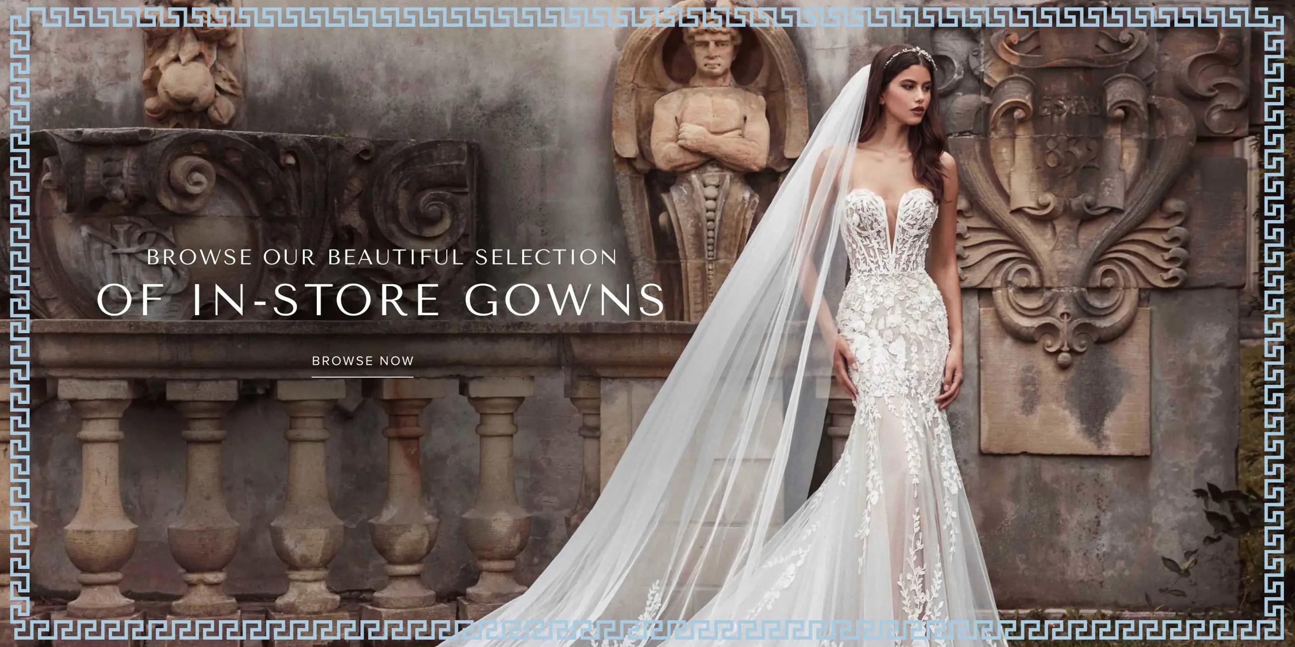 In-store gowns banner