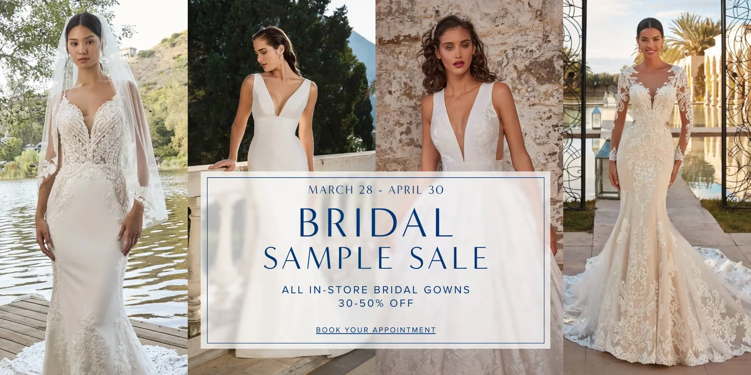 bridal sample sale 2026 banner
